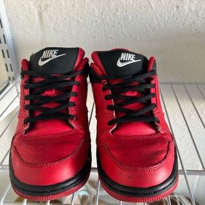Red Nike shoes big boys size 6